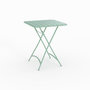 Voir la diapositive 3 : Rendez vous déco Table et chaises de jardin 2 personnes en métal vert-Yumi