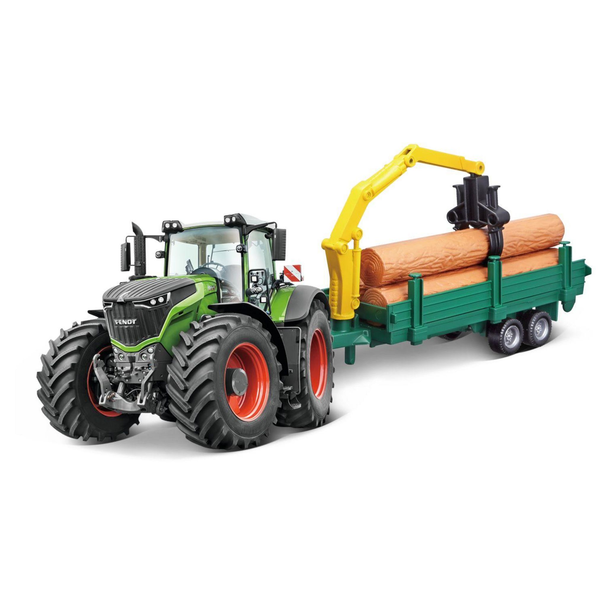 Modèle Réduit Tracteur Agricole Valtra M2Q – Marque Bburago – Échelle 1:32 – Avec Remorque Et Accessoires