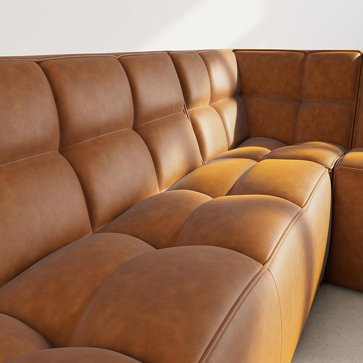 LISA DESIGN Alya - canapé modulable d'angle réversible 4 places en simili