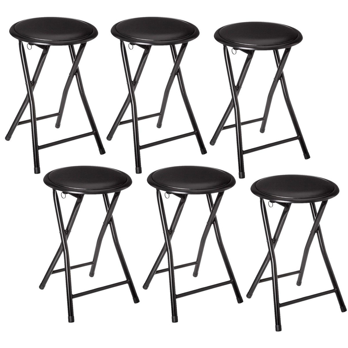 FIVE Lot de 6 Tabourets pliants en PVC