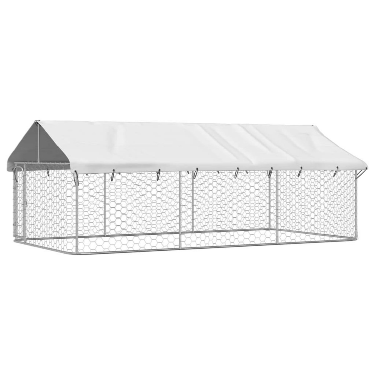 VIDAXL Chenil exterieur avec toit 400x200x150 cm