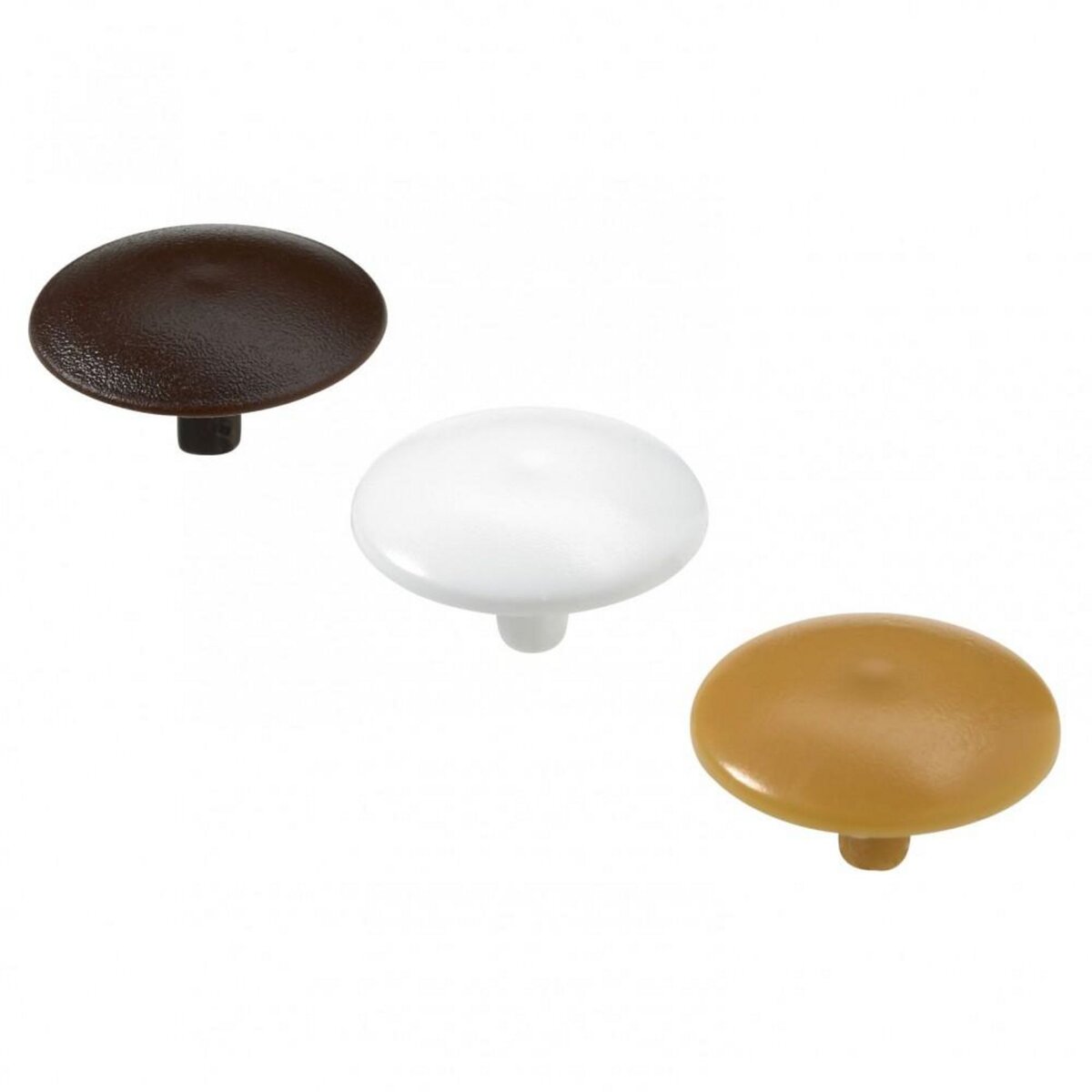 CENTRALE BRICO Lot de 48 cache-vis plastique brut HETTICH