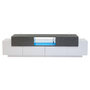 Voir la diapositive 1 : MERAX Meuble tv blanc+noir 180cm led panneaux de particules