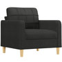 Voir la diapositive 4 : VIDAXL Fauteuil avec repose-pied Noir 60 cm Tissu