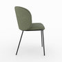 Voir la diapositive 6 : Rendez vous déco Lot de 2 chaises en tissu vert kaki, pieds métal noir-Bulle