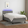 Voir la diapositive 1 : VIDAXL Sommier a lattes de lit avec matelas et LED Gris fonce 80x200cm