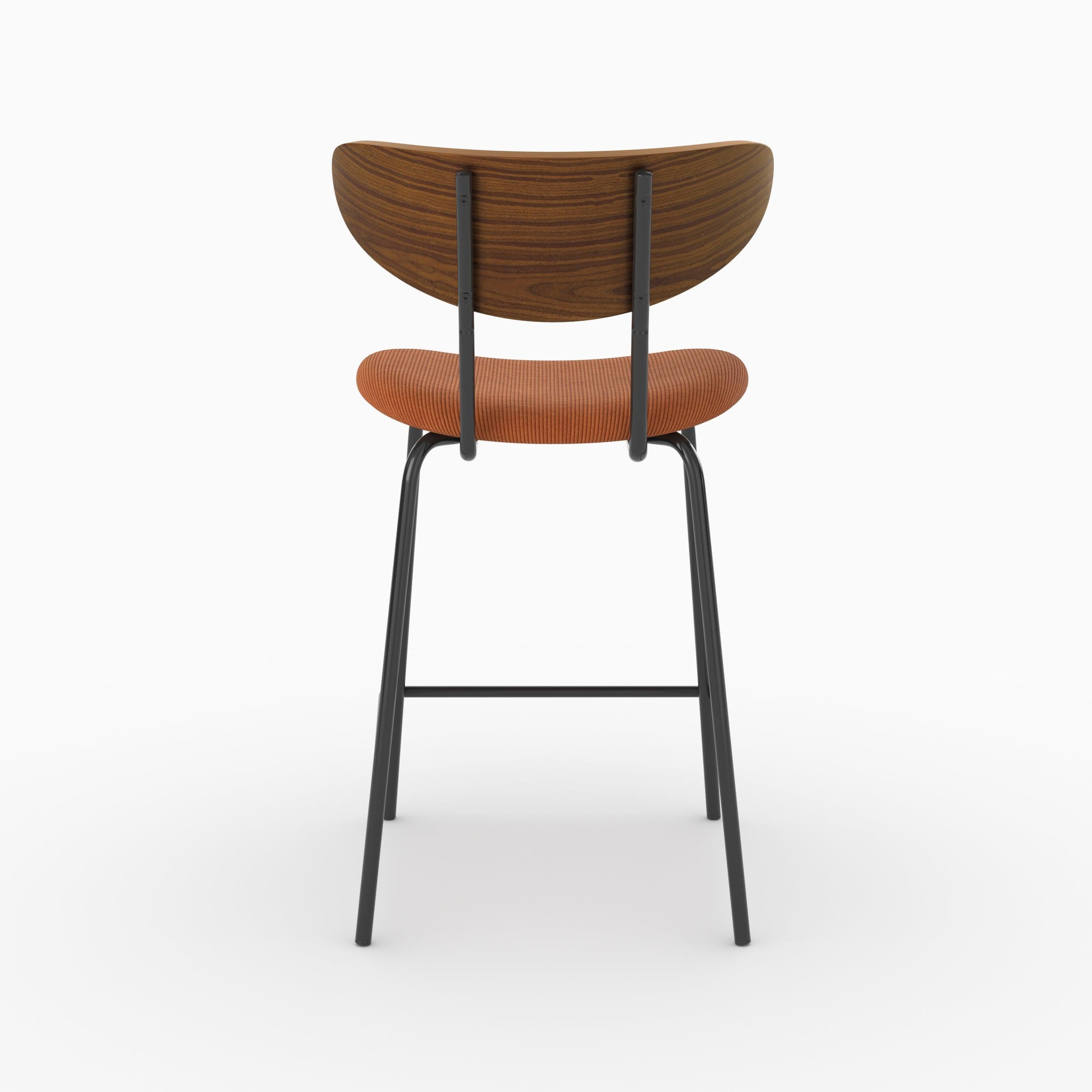 Voir la diapositive 6 : MAISON PAVANE Lot de 2 chaises pour îlot central, velours côtelé terracotta 64.5 cm-jade
