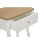 Voir la diapositive 4 : Paris Prix Table de Chevet 1 Tiroir  Matera  62cm Blanc & Naturel
