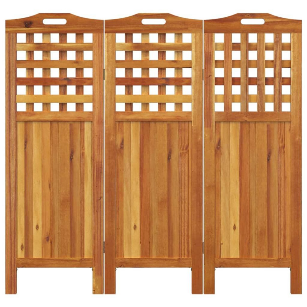 VIDAXL Cloison de separation 3 panneaux 121,5x2x115 cm Bois d'acacia