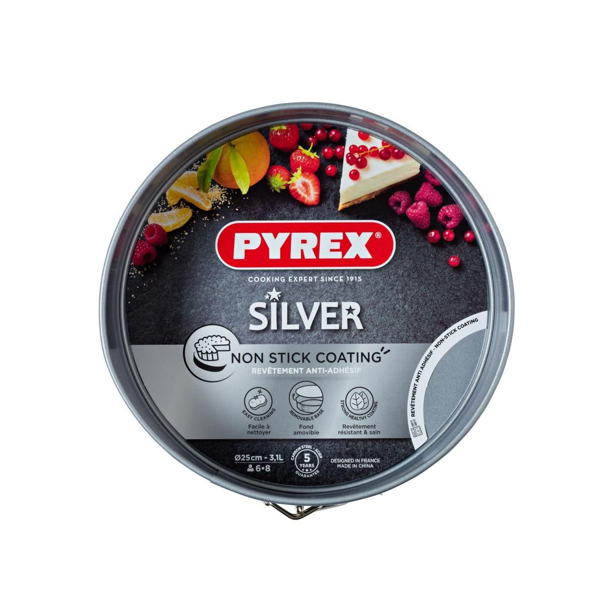 PYREX Moule à charnières 25cm en métal MAGIC SILVER