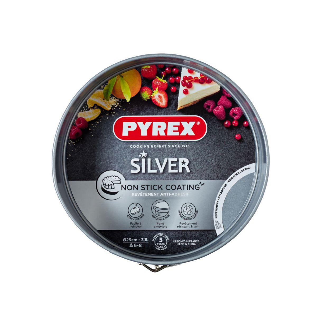 PYREX Moule à charnières 25cm en métal MAGIC SILVER