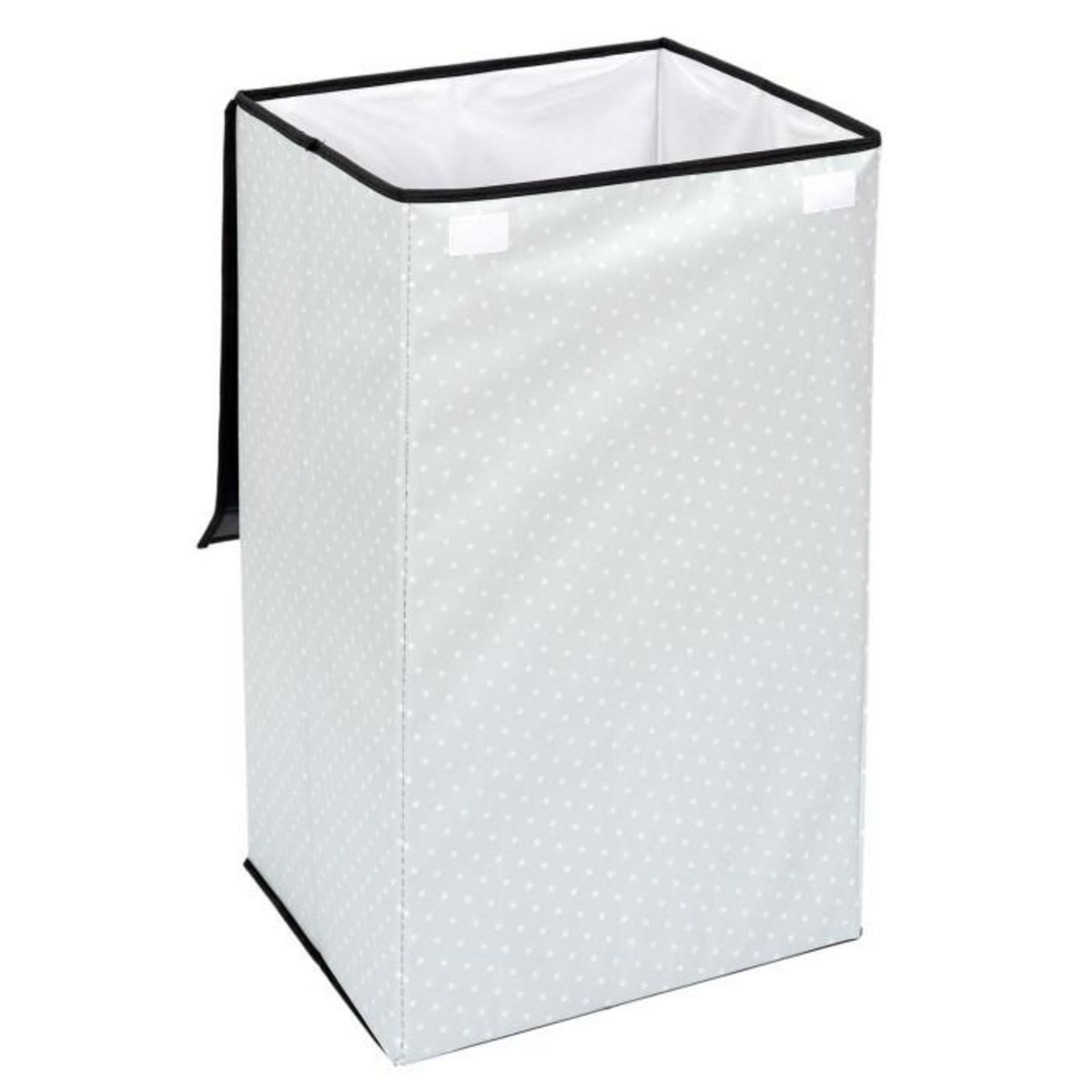 Paris Prix Panier à Linge Pliable  Garçon  58cm Noir & Blanc