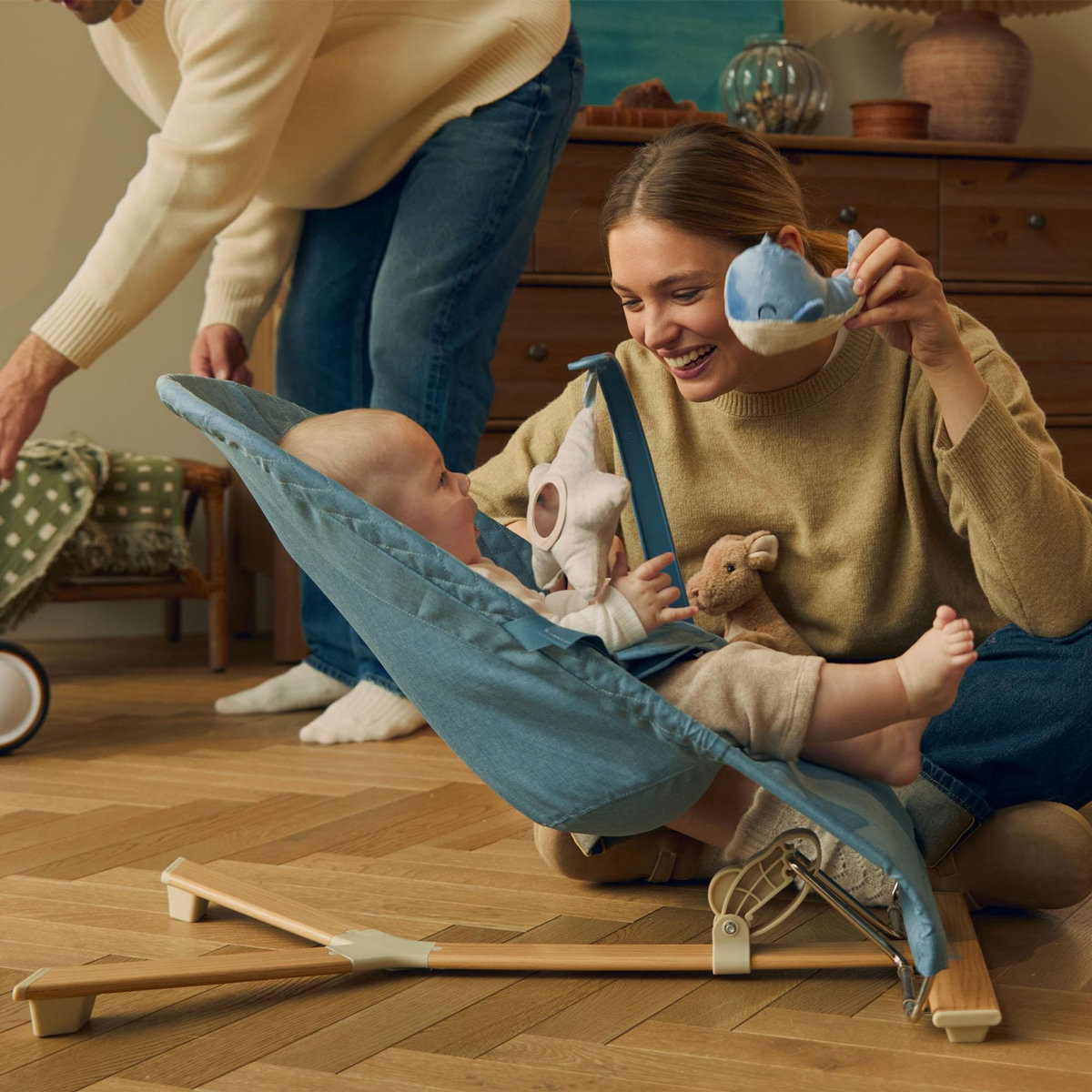 KINDERKRAFT Balancelle électrique bébé 2 en 1 avec fonction transat