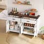 Voir la diapositive 4 : MERAX Buffet de cuisine 4 portes 2 tiroirs - 140 cm blanc mdf