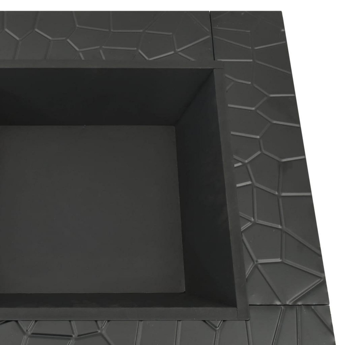 VIDAXL Foyer de jardin avec tisonnier 81x81x47 cm XXL Acier
