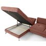 Voir la diapositive 3 : LISA DESIGN Ninon - canapé d'angle gauche 4 places convertible avec coffre en tissu texturé