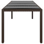 Voir la diapositive 3 : VIDAXL Table de jardin avec dessus en verre marron resine tressee