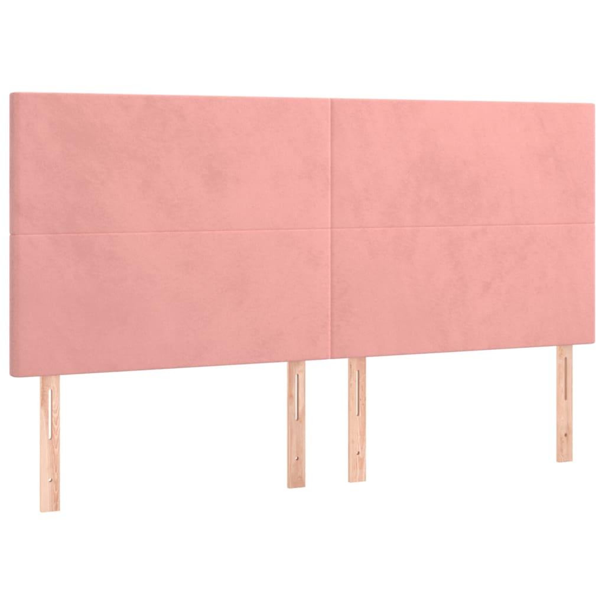 Voir la diapositive 4 : VIDAXL Tete de lit a LED Rose 200x5x118/128 cm Velours