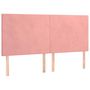 Voir la diapositive 4 : VIDAXL Tete de lit a LED Rose 200x5x118/128 cm Velours