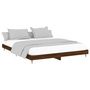 Voir la diapositive 3 : VIDAXL Cadre de lit sans matelas chene marron 200x200 cm