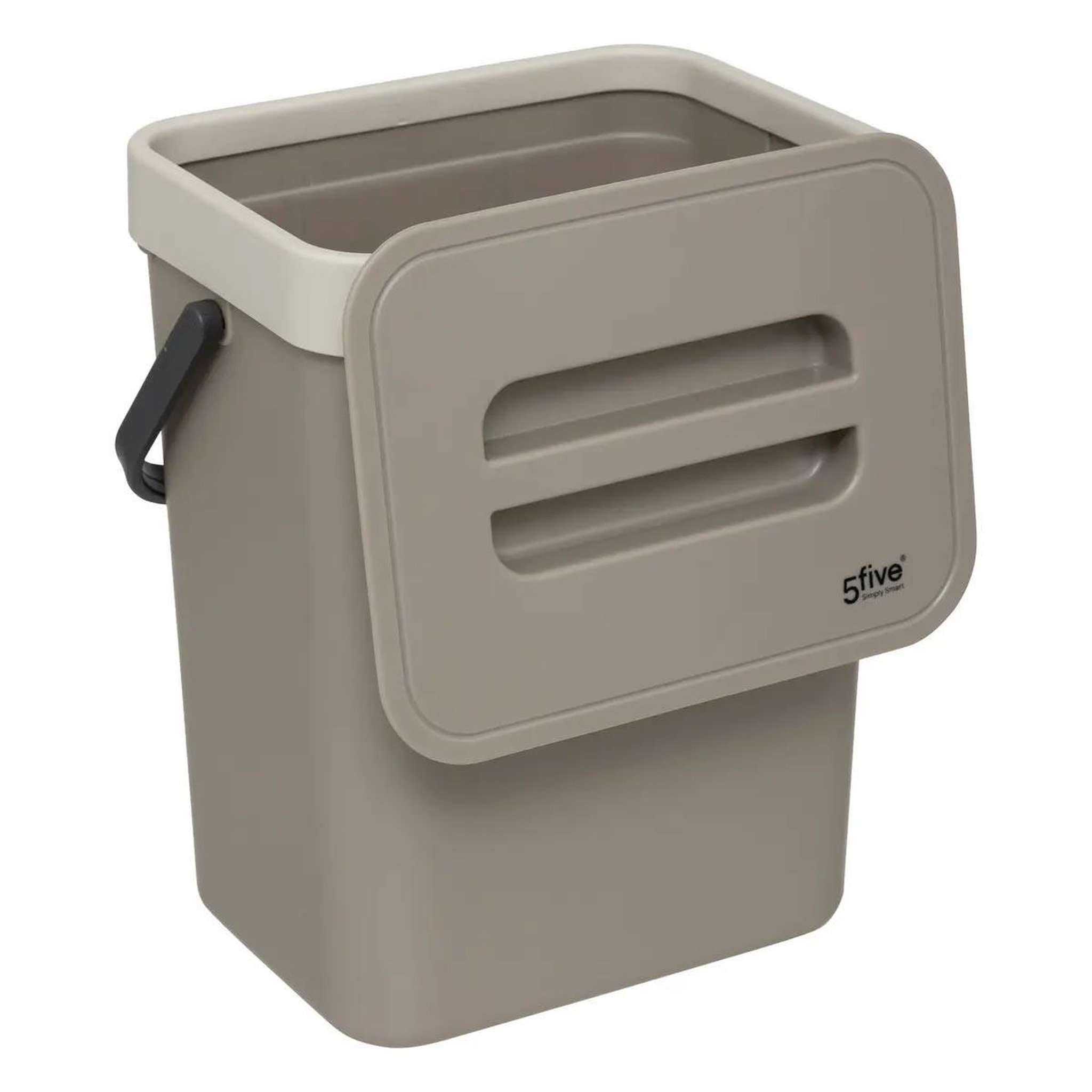 Voir la diapositive 2 : FIVE Poubelle à compost  double fixation  5l beige