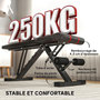 Voir la diapositive 6 : HOMCOM Banc de musculation pliable inclinable charge max. 230 Kg rouge noir