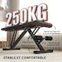 Voir la diapositive 6 : HOMCOM Banc de musculation pliable inclinable charge max. 230 Kg rouge noir