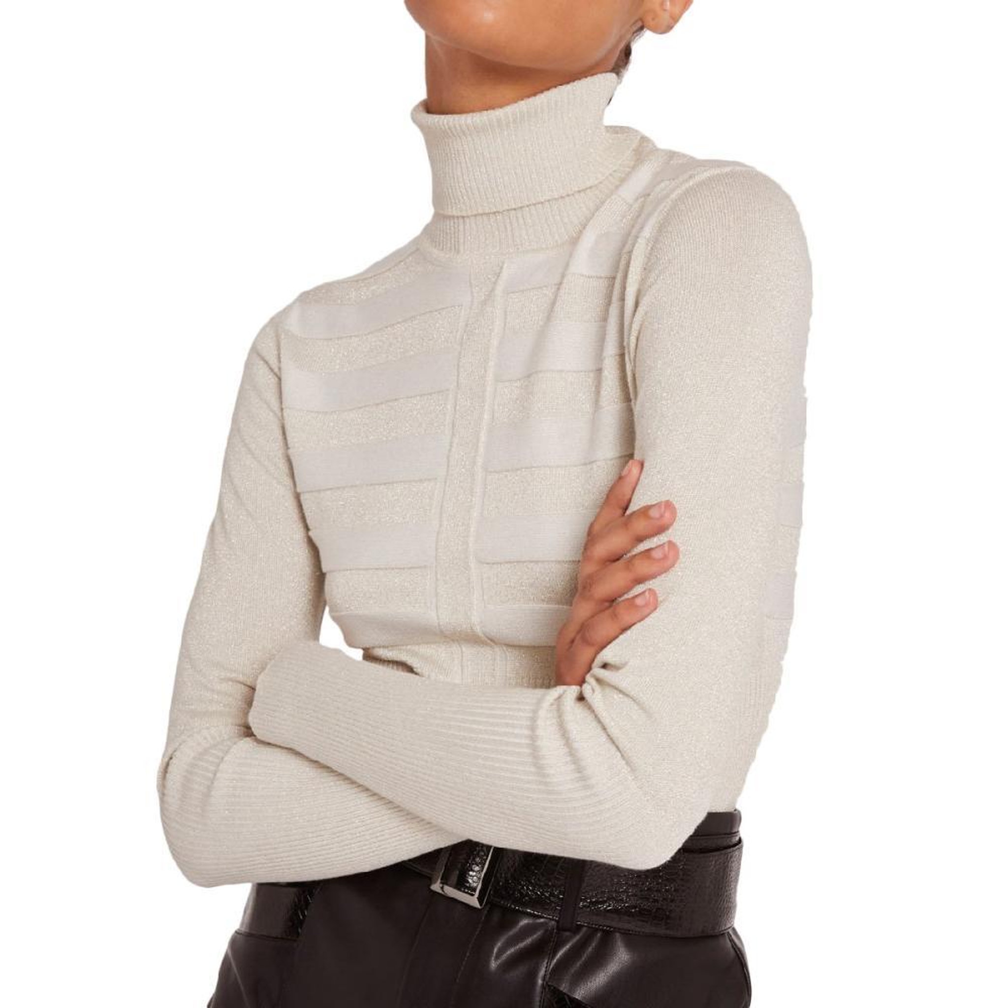 Voir la diapositive 1 : MORGAN Pull beige brillant femme morgan mentosa