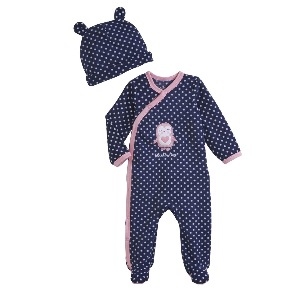 INEXTENSO Pyjama + bonnet polaire bébé