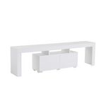 CONCEPT USINE Meuble TV avec placards blanc 180cm BASO