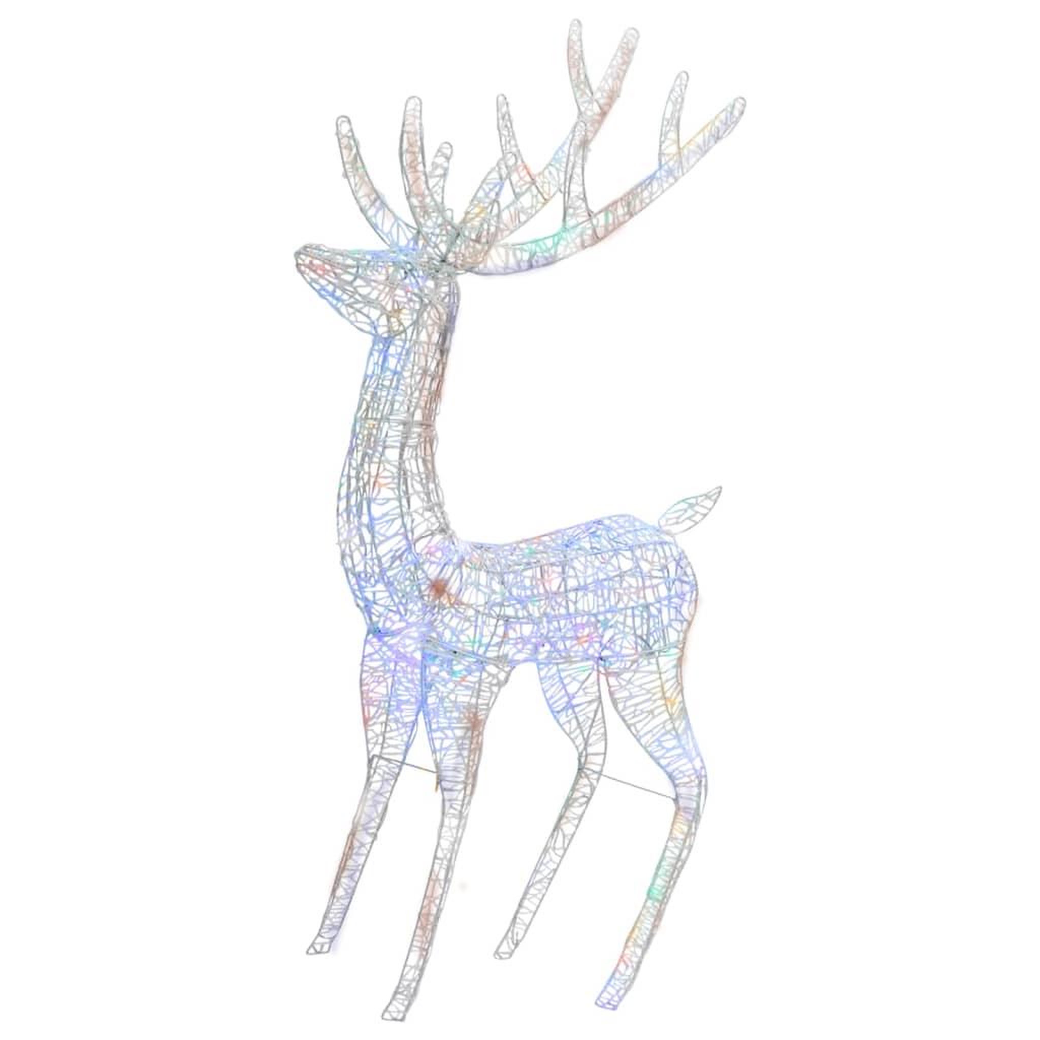 VIDAXL Renne de noël xxl acrylique 250 led 180 cm colore