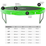 Voir la diapositive 3 : JUMP4FUN Coussin de protection des ressorts pour Trampoline, réversible orange / vert pomme : ø 6Ft