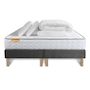 Voir la diapositive 2 : SEPTNUITS Pack matelas Memo + double sommiers gris + 2 oreillers mémoire de forme