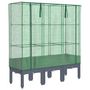 Voir la diapositive 2 : VIDAXL Jardiniere surelevee avec housse aspect rotin 120x40x140 cm