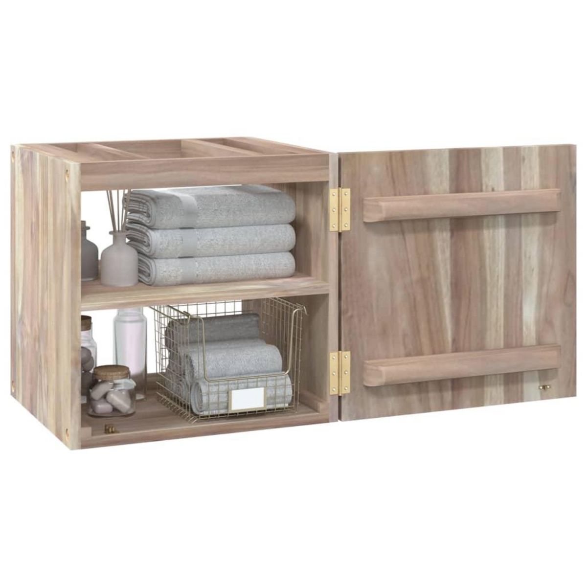VIDAXL Armoire murale de salle de bain 41x38x40 cm Bois de teck solide