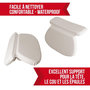 Voir la diapositive 4 : VIVEZEN Coussin, oreiller de bain avec ventouses pour baignoire, Spa, Jacuzzi - Blanc
