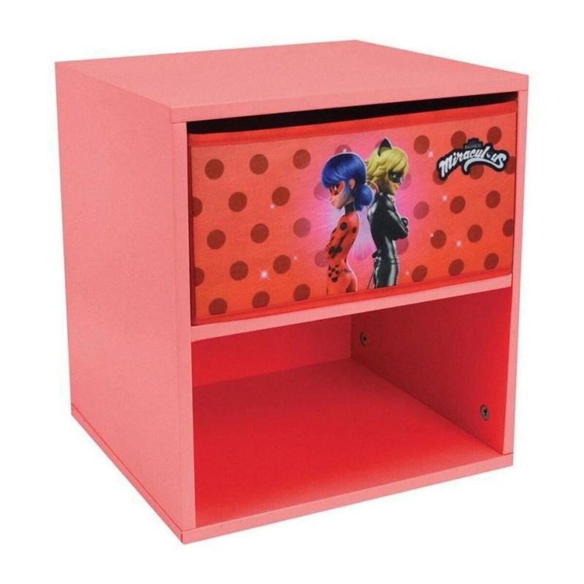 Fun House Fun house miraculous ladybug chevet avec tiroir h.36 x l.33 x p. 30 cm