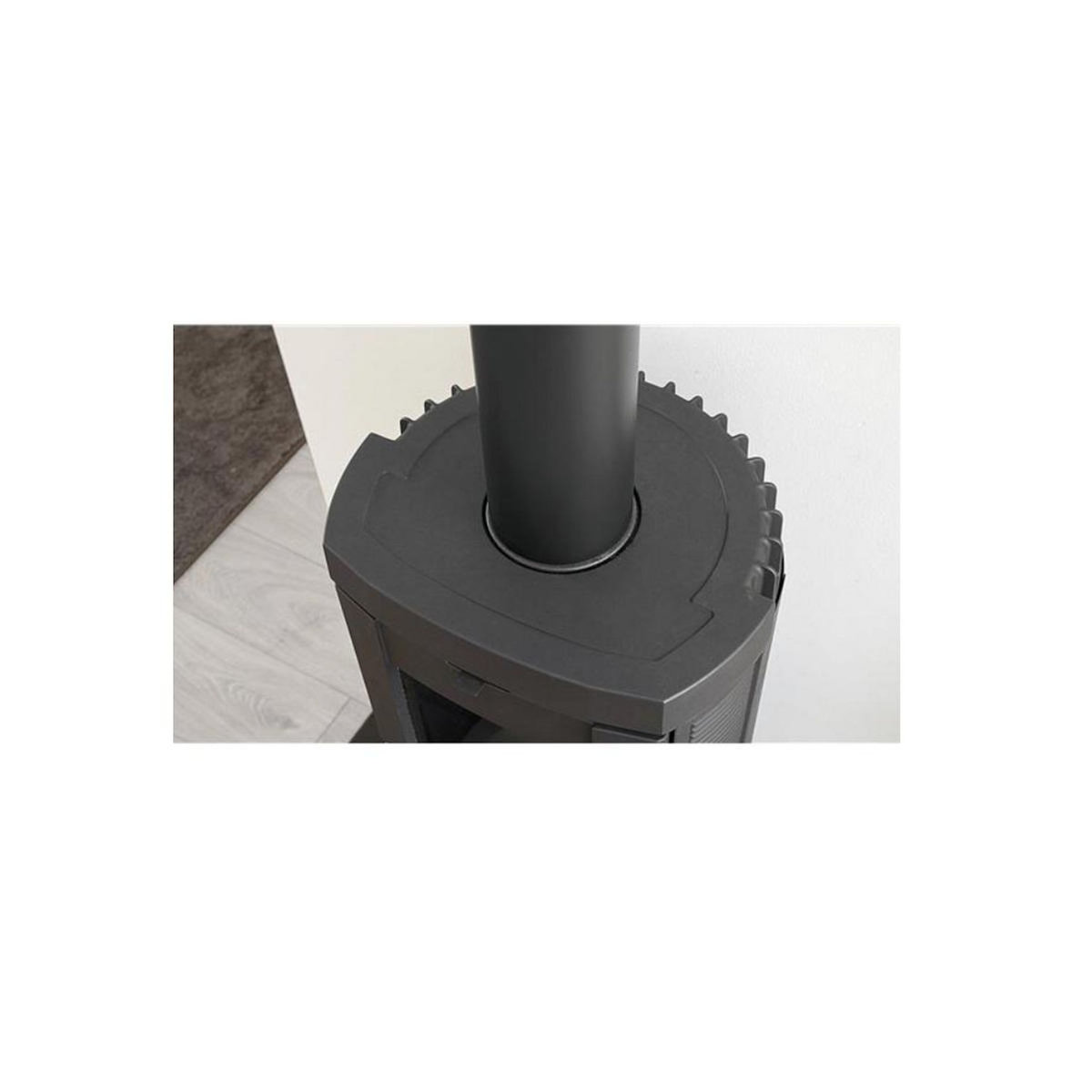 NORDICA EXTRAFLAME Poêle à bois fonte 6.6kw noir antracite - CANDYLEAN