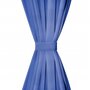 VIDAXL Rideau avec œillets metalliques 2 pcs 135 x 245 cm Bleu
