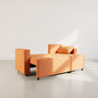 Voir la diapositive 2 : BEST MOBILIER Jonas - canapé d'angle réversible 4 places convertible avec coffre en tissu texturé