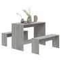 Voir la diapositive 4 : VIDAXL Ensemble a manger 3 pcs Sonoma gris Bois d'ingenierie
