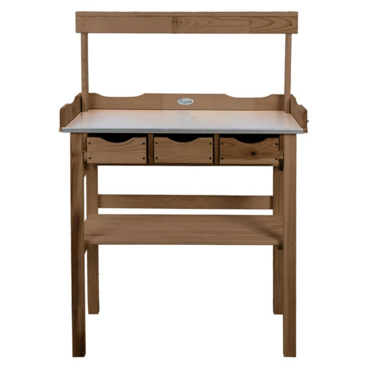 ESSCHERT DESIGN Esschert Design Table de rempotage avec tiroir et etagere marron
