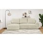 Voir la diapositive 2 : MARKET24 Canapé d'angle gauche convertible 4/5 places MILO - Velours côtelés beige - Coffre de rangement - L 264 x H 84 x P 99/145 cm