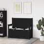 Voir la diapositive 3 : VIDAXL Banc Noir 112,5x51,5x96,5 cm Bois de pin massif