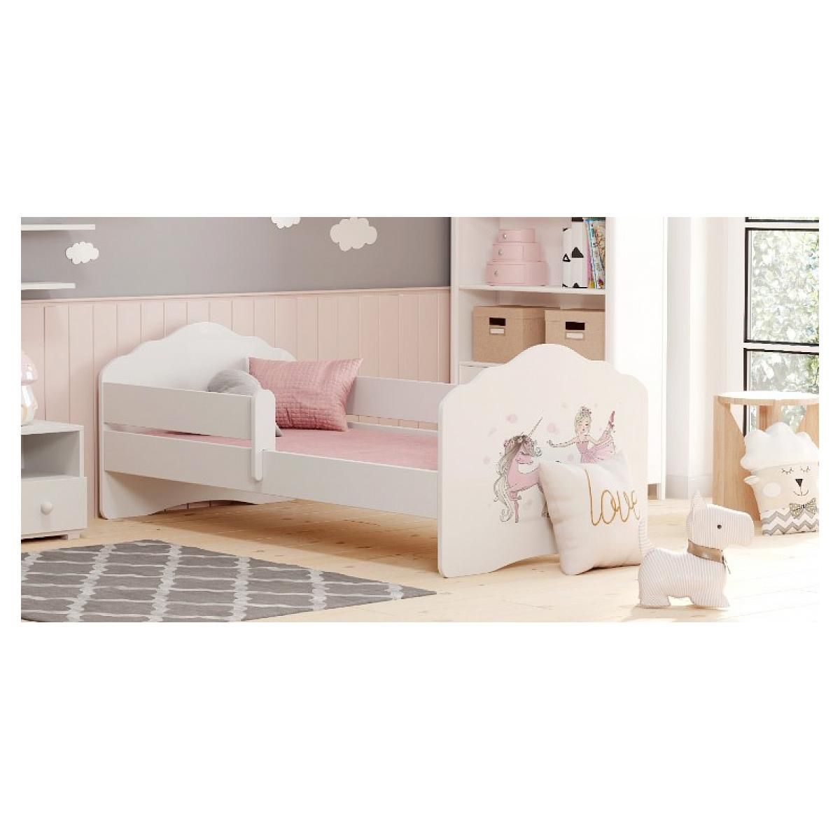 KOBI Lit enfant FALA BAR 140x70 Princesse avec matelas