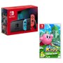 NINTENDO Console Nintendo Switch 1.2 Neon Rouge et Bleu + Kirby et le Monde Oublié Nintendo Switch