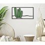 Voir la diapositive 5 : Paris Prix Décoration Murale Encadrée en Métal  Cactus  60cm Vert & Noir