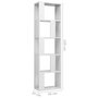 Voir la diapositive 6 : VIDAXL Bibliotheque/Separateur de piece Blanc brillant Bois ingenierie