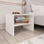 Voir la diapositive 2 : VIDAXL Tables de chevet 2pcs Blanc brillant 40x30x30cm Bois ingenierie