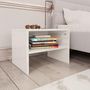 Voir la diapositive 2 : VIDAXL Tables de chevet 2pcs Blanc brillant 40x30x30cm Bois ingenierie
